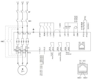 دیاگرام سیم کشی سافت استارتر SJR2-5000