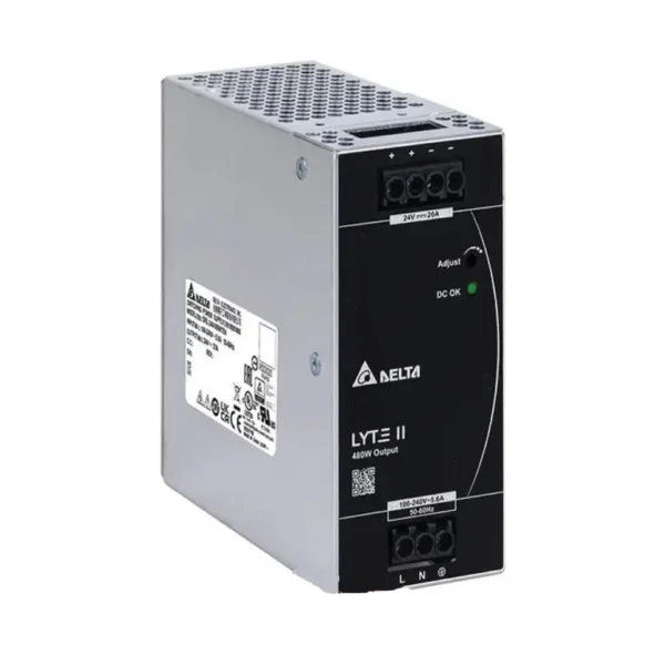 منبع تغذیه ریلی 24 ولت 20 آمپر دلتا مدل DRL-24V480W1EN